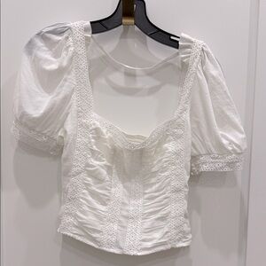 Reformation Lavena Organic Cotton Blend Crop Top sz 8
